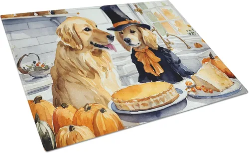Vista 57 de Caroline's Treasures DAC1720LCB Affenpinscher - Tabla de cortar de vidrio con calabazas para cocina de otoño, grande, decorativa, de vidrio