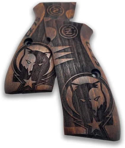 Vista 2 de Para CZ-75 Grips / CZ85 Grips / 75B CZ 75 / SP-01 75B CZ 75/85 Tamaño completo hecho a mano de madera de nogal