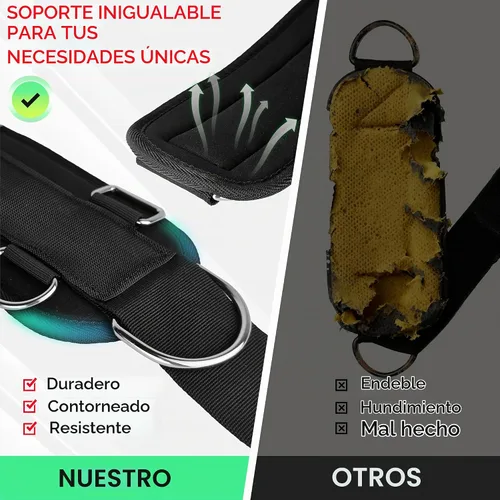 Vista 7 de Correa de tobillo compatible con máquina tonal, correas de tobillo para gimnasio en casa inteligente, accesorio para máquina de cable con ajuste
