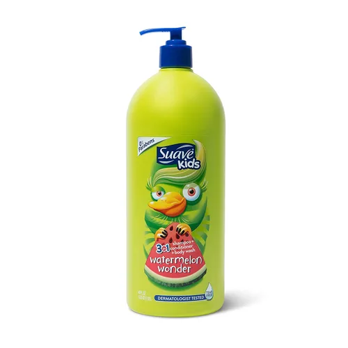 Vista 10 de Suave Champú 3 en 1 para niños, sandía de lavado corporal, 18 onzas (paquete de 2)