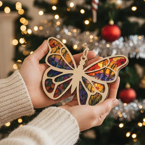 Vista 4 de Wrappiness Adorno de atrapasoles de mariposa con tarjeta de historia, regalos de cumpleaños para mejores amigas, regalos inspiradores para hermana