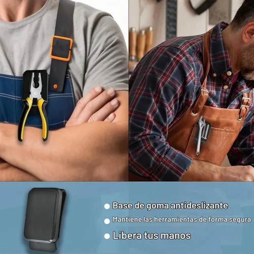 Vista 6 de Soporte magnético para herramientas, funda de herramientas súper fuerte, clip de cinturón magnético de neodimio, funda de cuero para tornillos