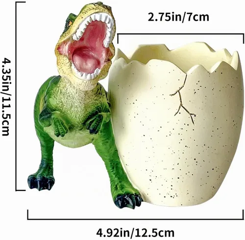 Vista 3 de FlidRunest Soportes para Cepillo de Dientes de Dinosaurio para Niños para Baños - Lindo Soporte para Cepillo de Dientes Dino - Fácil de Limpiar Verde
