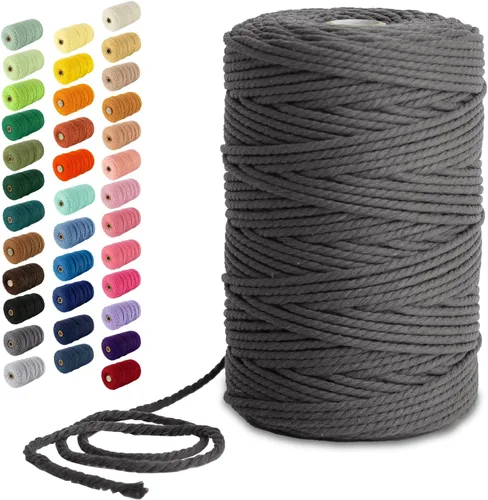 Vista 95 de Nook Theory Hilo de macramé de 3mm 109 yardas - Cuerda de macramé suave de 4mm, 5mm perfecta para nudos - Suministros de macramé para colgadores