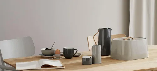 Vista 3 de Stelton Emma - Jarra de café al vacío, inserto térmico de acero inoxidable de 1.2 L, jarra aislada de doble pared, tetera y recipiente para bebidas