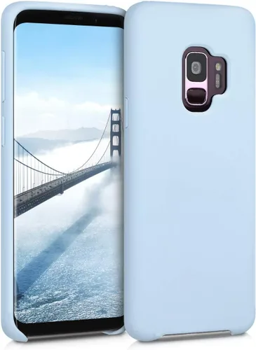 Vista 308 de kwmobile Funda compatible con Samsung Galaxy S9 - Funda de silicona TPU con acabado suave - Blue Reef