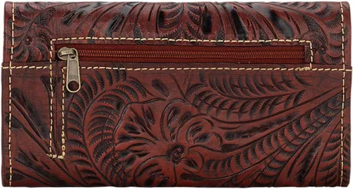 Vista 2 de American West Annie's Secret Collection - Cartera de tres pliegues para mujer, Antiguo