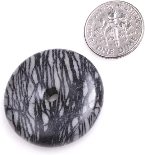 Vista 6 de Anillo de piedra arenisca círculo donuts perlas para hacer joyas naturales semipreciosas 0.984 in oro marrón JOE Forman