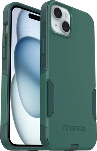 Vista 5 de OtterBox Funda para iPhone 15 Plus y iPhone 14 Plus Commuter Series: obtén tus verdes, delgada y resistente, apta para bolsillo, con protección