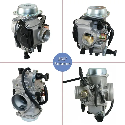 Vista 5 de Para Honda Rancher 350 TRX350TE TRX350TM TRX350FM 2000-2006 ATV Carburador Carb, con cable del acelerador y bujía y filtro de combustible