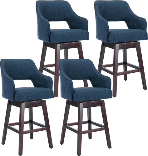 Vista 16 de Kmax Single Swivel Counter Height Bar Stool, Linen Beige