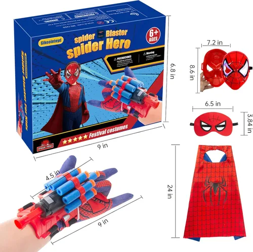 Vista 4 de Juguetes de araña de superhéroes para niños de 4 a 6 años (TACW)