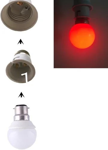 Vista 4 de Convertidor de adaptador de soporte de bombilla E27 a B22, paquete de 10 Utilizado para menos de 60W lámpara LED