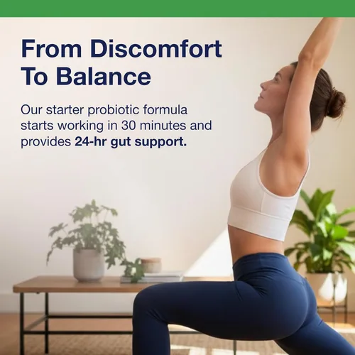 Vista 5 de Metagenics UltraFlora Balance Probiotic - Suplemento diario de salud intestinal estable para apoyo digestivo e inmunológico* - Sin OMG y sin gluten