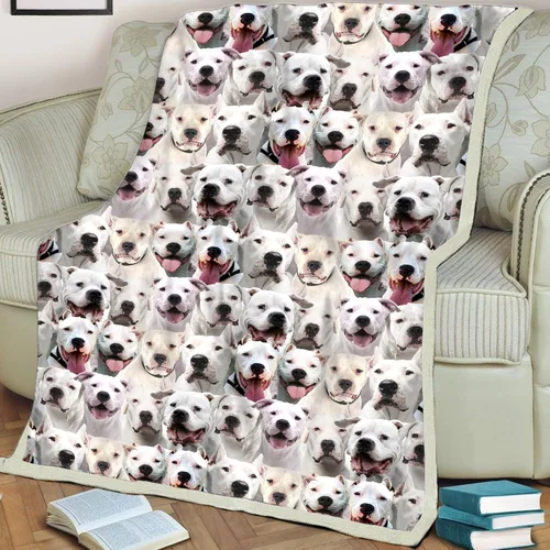 Vista 3 de DOGSOCUTE.COM Dogo Argentino - Sudadera con capucha con estampado de cara de perro 3D, capa interior de forro polar cepillado cálido, estampado