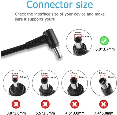 Vista 3 de Adaptador de cargador de 240 W para Asus ADP-240EB B TUF Gaming A15 A17 F15 F17 FA507NU FA507NV FA507XI FA707NU FA707NV FA707XI ROG Zephyrus G14 G16