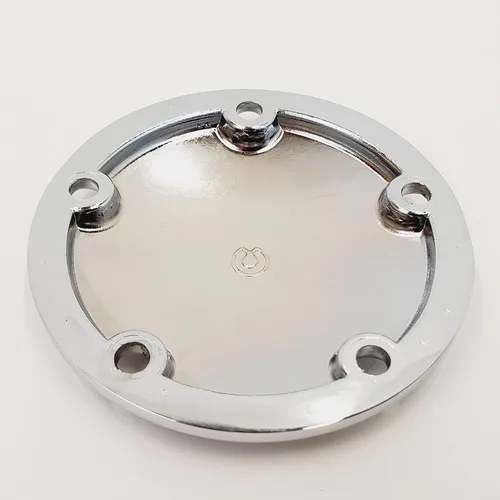 Vista 3 de Cubierta de temporizador de doble leva con cúpula cromada de 5 agujeros, compatible con modelos Harley Softail, Dyna, FXR y Touring 1999-2017 Twin