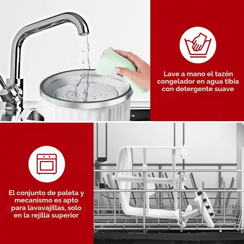 Vista 6 de Accesorio para hacer helados para batidora de pie KitchenAid Blanco