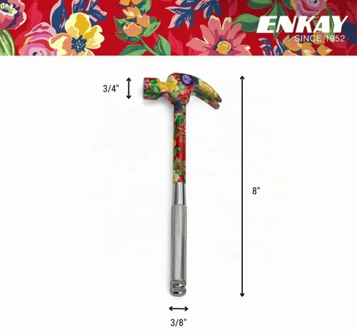 Vista 4 de Papa John's Toolbox, herramienta 6 en 1: martillo y destornillador floreados para mujer, Paquete de 10, 1