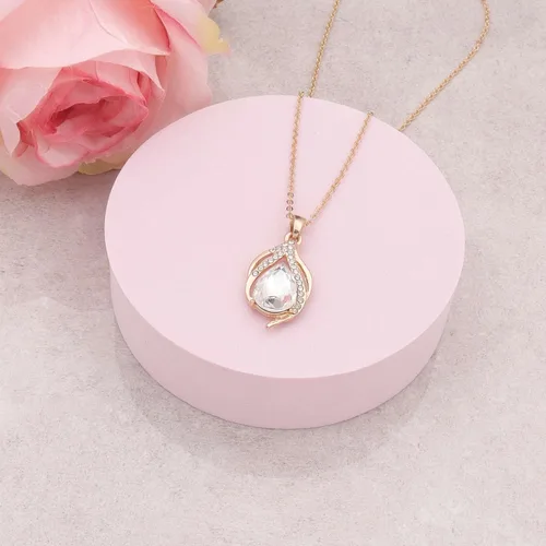 Vista 4 de ZHUWE Juego de joyas de dama de honor para mujeres y niñas, 1-4-6-8 juegos de collar de lágrima para regalo de boda y fiesta, Metal Zinc Vidrio, No