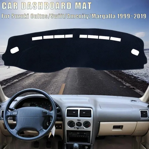 Vista 2 de Cubierta de franela para salpicadero, antideslizante, compatible con Suzuki Cultus Swift Amenity Esteem Margalla 1999-2019