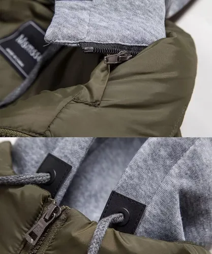 Vista 7 de Msmsse Chalecos de invierno para hombre ropa de abrigo extraíble con capucha