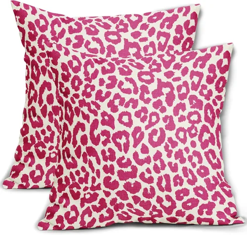 Vista 71 de Juego de 2 fundas de almohada con estampado de leopardo negro de 16 x 16 pulgadas, diseño de animal de guepardo, chinoiserie, fundas de almohada