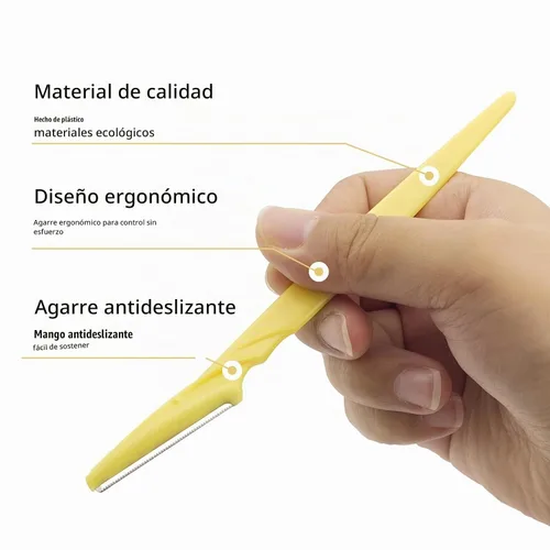 Vista 4 de Maquinilla de afeitar de cejas para mujer, 4 piezas de afeitar Dermaplane para mujer, multiusos, moldeador de pelo facial