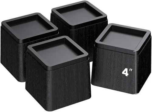Vista 10 de MYMULIKE elevadores de cama de 2 pulgadas, elevadores de muebles ajustables de 2-4-6 pulgadas, elevadores de cama para cama de dormitorio