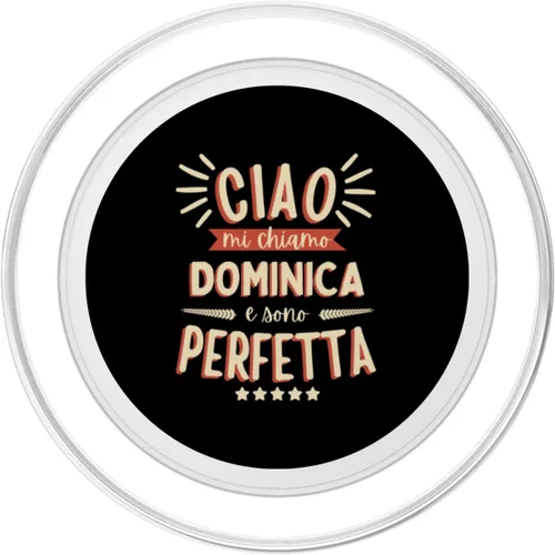 Vista 2 de Dominica Idea Regalo Personalizzata Amica Nome Divertente PopSockets MagSafe PopGrip for iPhone