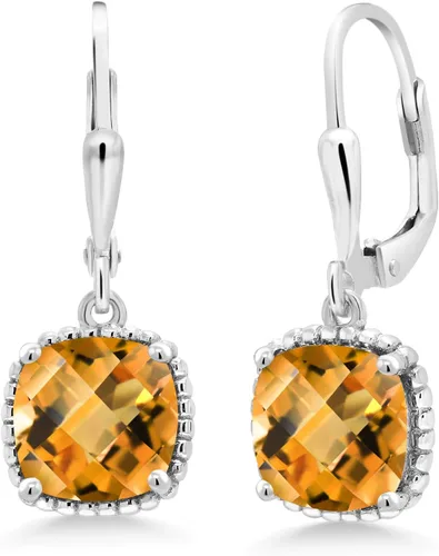 Vista 88 de Gem Stone King Aretes colgantes de plata de ley 925 de 0.315 pulgadas para mujer