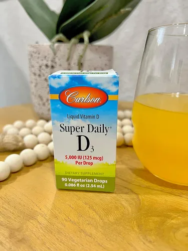 Vista 7 de Carlson - Super Daily D3 5,000 UI (125 mcg) por gota, gotas de vitamina D, apoyo inmunológico, salud cardíaca, vitamina D3 líquida, sin sabor, 90