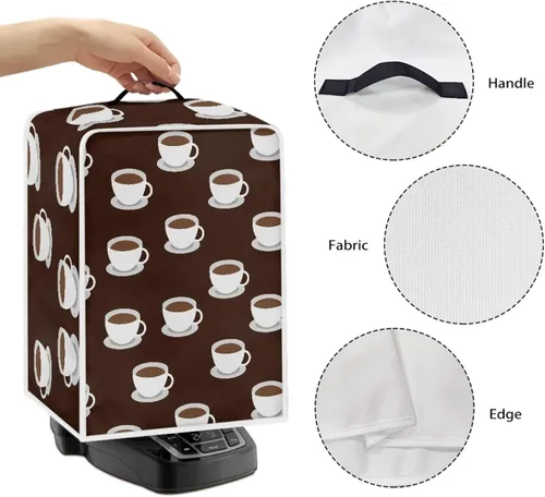 Vista 5 de Cubierta antipolvo para máquina de café, impresión de café, cubierta de protección de huellas dactilares para soporte, máquina de café, cubierta