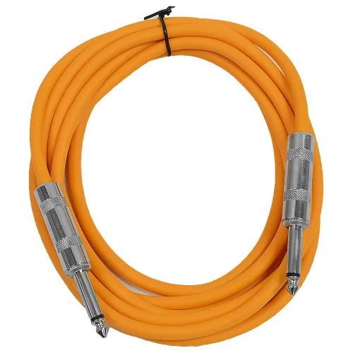 Vista 28 de Seismic Audio Cables para altavoces de guitarra, cables de guitarra TS de ¼”, negros, 2 pies
