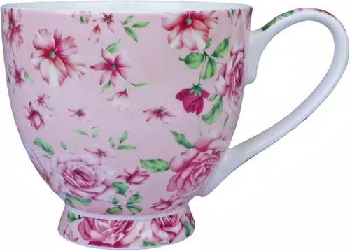 Vista 17 de Tazas de café de porcelana de hueso de 16oz para mujeres Tazas Flora Tazas de café y té Novedades Tazas de café para regalar a mujeres, mamá, amigas