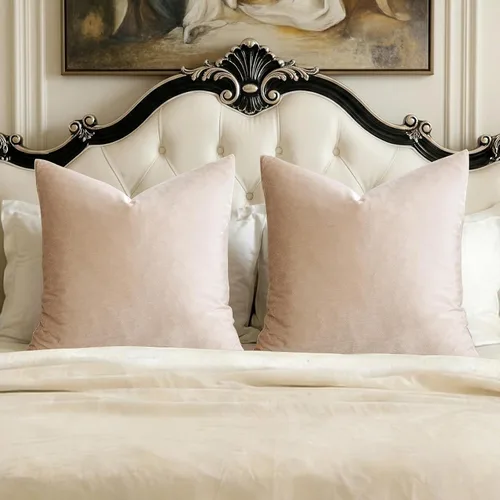 Vista 9 de GIGIZAZA Juego de 2 fundas de almohada doradas de terciopelo de 20 x 20 pulgadas para sofá Almohadas para sofá, tela texturizada suave de 9.88