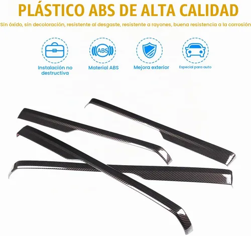 Vista 4 de Tira de decoración para panel de reposabrazos de puerta interior de coche compatible con Toyota Tundra 2014-2020 Accesorios de cubierta protectora