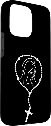 Vista 78 de iPhone 16 Rosario Virgen María Dios Jesús Fe Religioso Católico Estuche de Regalo