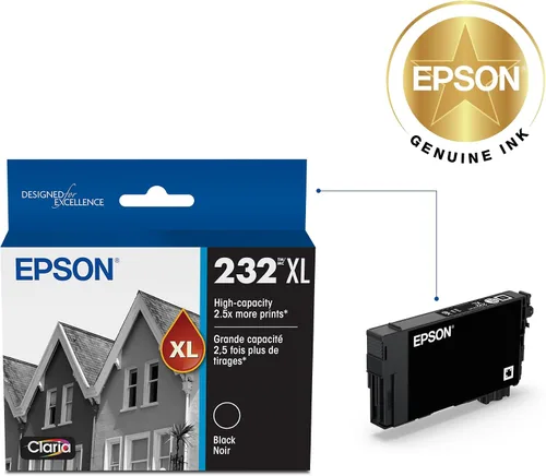 Vista 2 de EPSON 232 Cartucho de Tinta Claria de Alta Capacidad Negro (T232XL120-S) Funciona con WorkForce WF-2930, WF-2950, Expression XP-4200, XP-4205