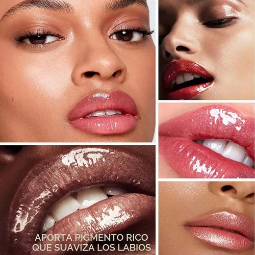 Vista 3 de Brillo de labios transparente, brillo de labios tintado, brillo de labios, aceite de labios para adolescentes, hidratante de alto brillo y brillo