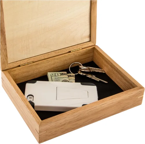 Vista 6 de Joyero de madera de garza - Almacenamiento para anillos, aretes