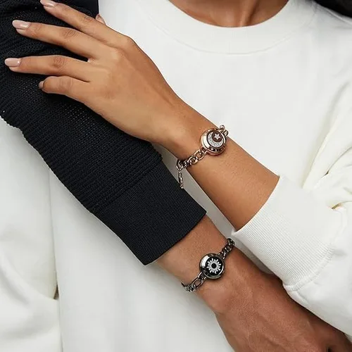 Vista 5 de TOTWOO Touch Bracelets for Couples, Vibration & Light up for Love Couples Long Distance Relationship Gifts for Girlfriend Bluetooth Pairing Jewelry