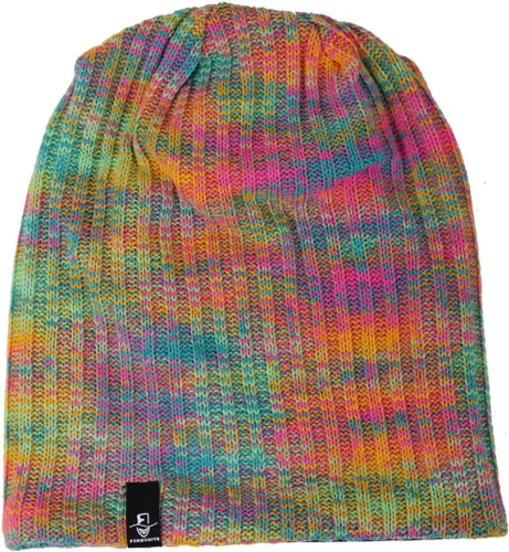 Vista 2 de Ruphedy Gorro holgado para mujer de punto largo holgado con calavera, para invierno