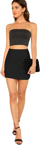 Vista 5 de SheIn - Mini falda elástica y entubada para mujer