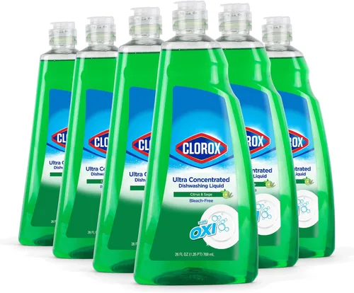 Vista 9 de Clorox Jabón para platos ultra concentrado con OXI, flor de manzana, 26