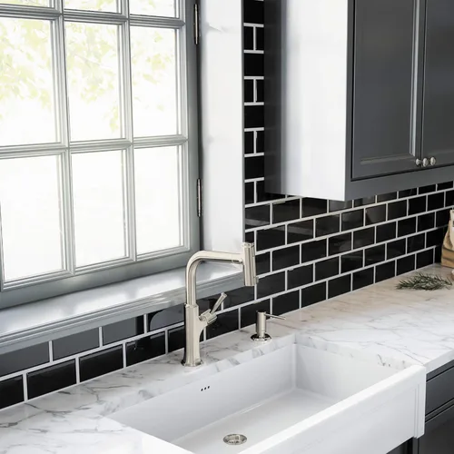 Vista 2 de hansgrohe Locarno 04855800 - Grifo de cocina de acero inoxidable con pulverizador extraíble, grifo para fregadero de cocina, óptica de acero