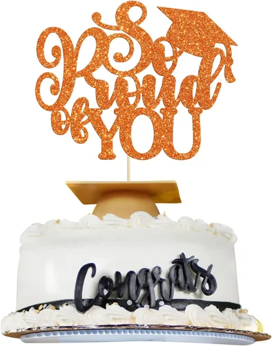 Vista 25 de 1 pieza de decoración para tartas con tapa de graduación con purpurina para la clase de 2026, decoración de pastel de graduación para graduación