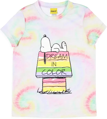 Vista 3 de INTIMO Peanuts Snoopy Dream In Color Tie-Dye - Conjunto de pijama para niña