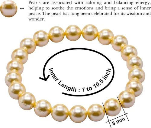 Vista 190 de Amazing Gemstone Crystal Bracelet for Women Men's Gifts - Protection Healing Crystal Bracelet - 8mm Gemstone Beaded Stretchable Bracelet Pulseras