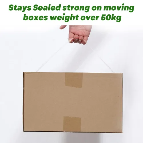 Vista 5 de Clear Packing Tape, Heavy‑Duty 2.4 Mil Shipping Tape Rolls, 2 Inch Wide High Adhesive Box Sealing Tape for Shipping, Moving, Storage & Bulk Business